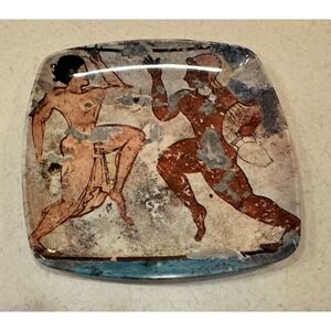 Vintage Decorative Crafts Inc. Italian Resin Tray Classical Greek Made in Italy